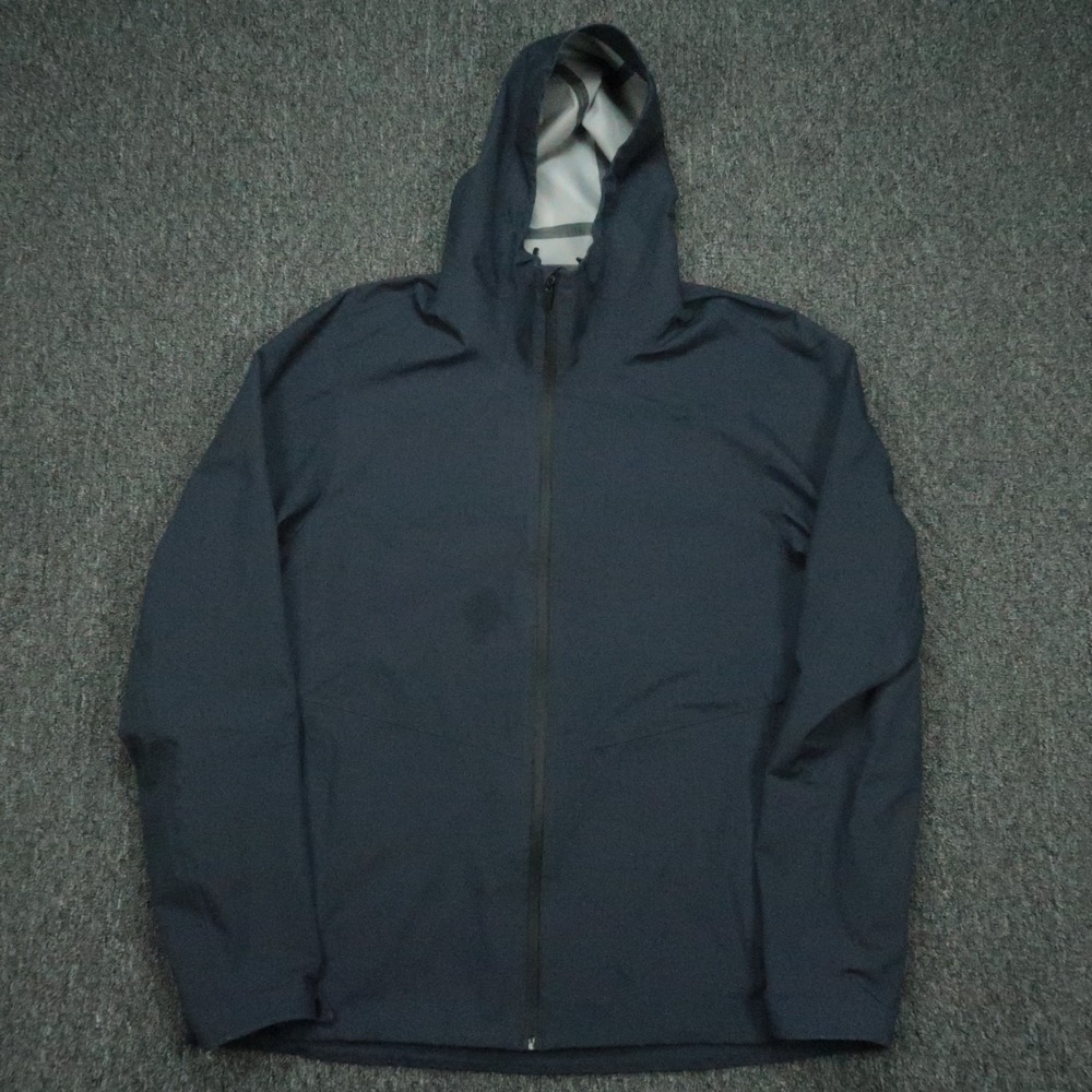 Mack Weldon Jacket Mens‎ XXL Blue Stormchaser Full Zip Pockets Waterproof Hooded